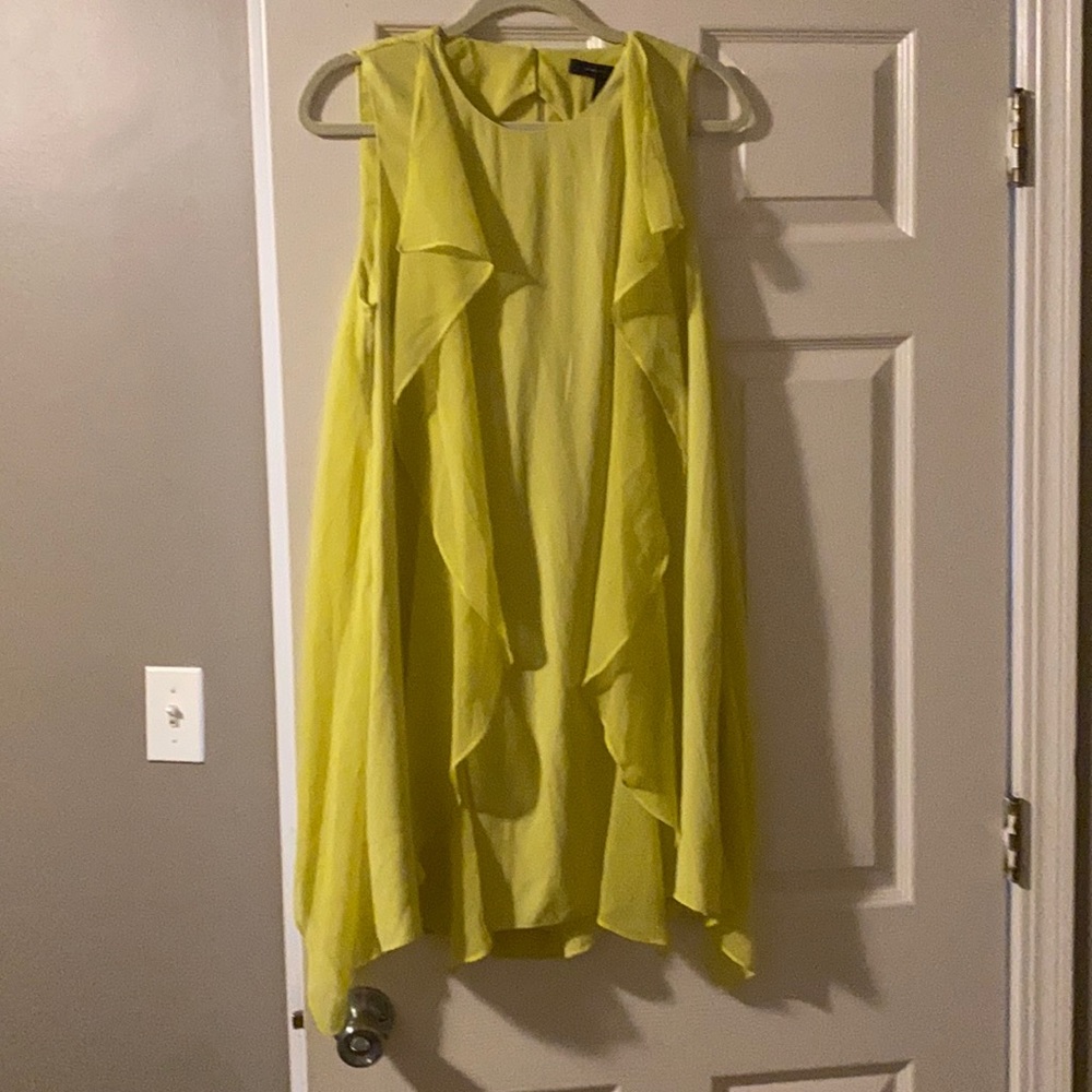 BCBG bright yellow midi dress